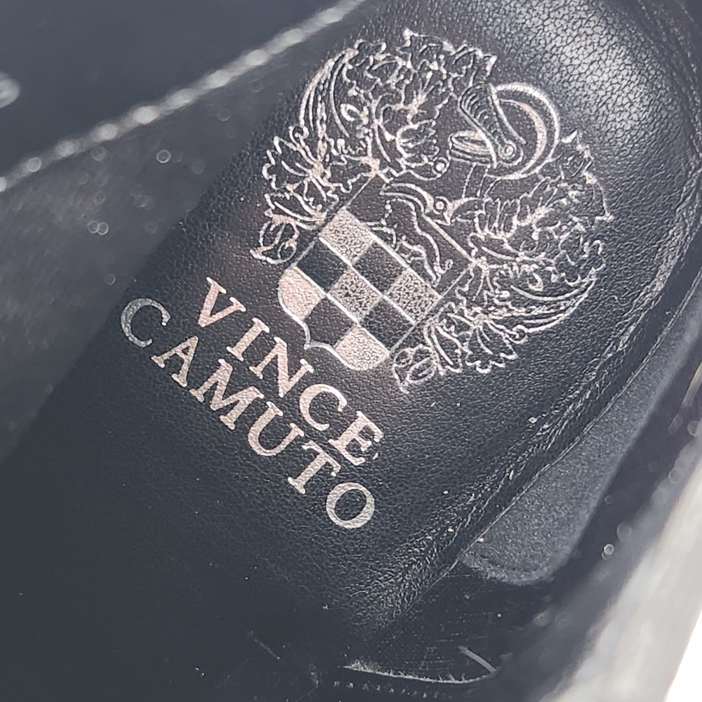 Vince Camuto Kelmi Leather Black Ankle Booties Size 8.5 - Picture 14 of 15